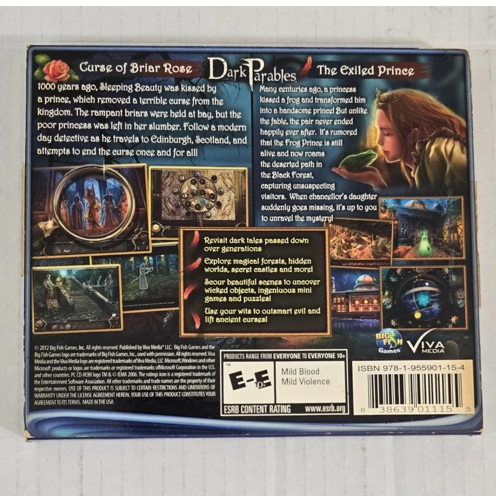 Dark Parables 2 Game Pack PC Game Curse of Briar Rose Exiled Prince CD‎